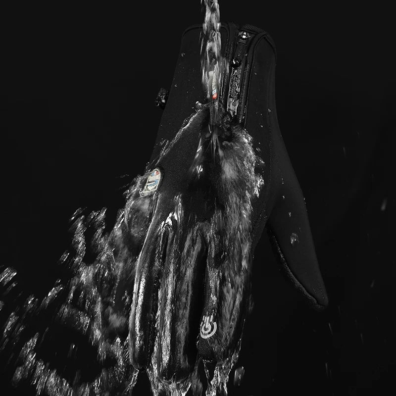 Winter Warm Touch Screen Cycling Motorcycle Outdoor Other Sports Gloves in Black Racing Gloves