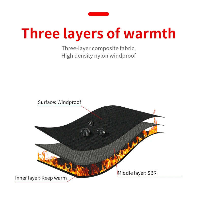 Winter Warm Touch Screen Cycling Motorcycle Outdoor Other Sports Gloves in Black Racing Gloves